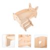 POPETPOP Wooden Bed with Ladder for Guinea Pigs, Hamsters, Squirrels, and Rabbits view 3