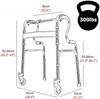 YYAI-HHJU One-Click Folding Walker with 2 Wheels for Adults and Seniors, 2-in-1 Medical All-Terrain Walker Supports up to 330 lb (Blue Walker with Seat) view 2