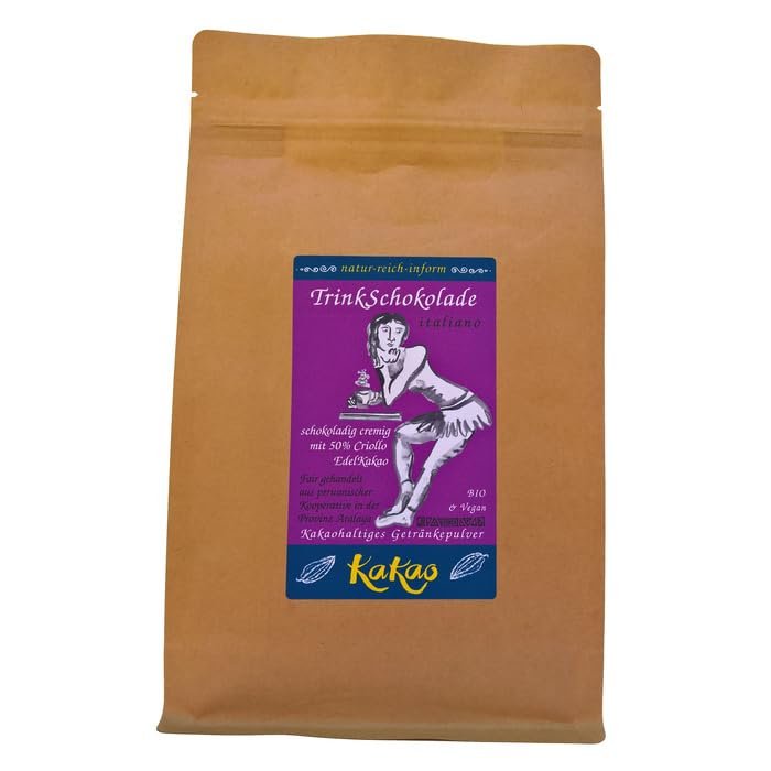 Italiano Drinking Chocolate | Beverage Powder with Fine Cocoa | 750 g = 38 Cups