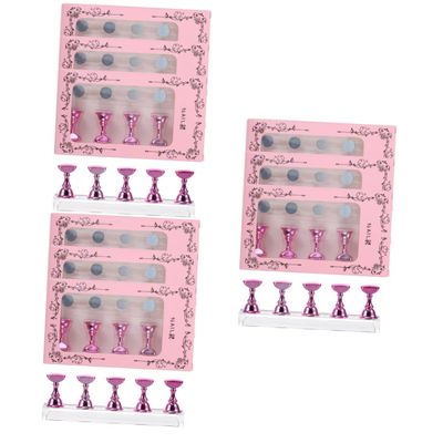 FRCOLOR 60-Piece Nail Tip Practice Holder Set