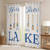 Feelingyou Sea Life Window Curtains, Cartoon Paddle Print, Camping Cabin and Boat Theme, Small view 2
