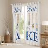 Feelingyou Sea Life Window Curtains, Cartoon Paddle Print, Camping Cabin and Boat Theme, Small view 3