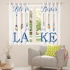 Feelingyou Sea Life Window Curtains, Cartoon Paddle Print, Camping Cabin and Boat Theme, Small view 4