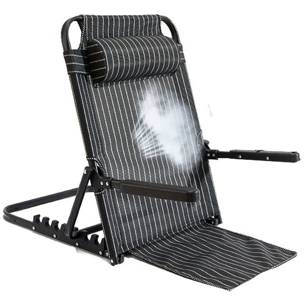 8-Position Adjustable Bed Backrest, Portable and Foldable, with Breathable Fabric