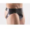 VIYOLI Handmade Transparent Black Latex Slip Shorts for Men view 2