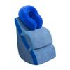 TEmkIn Bed Wedge Pillow Set with Memory Foam Top for Back and Leg Support, Blue, Size B view 1
