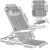 Adjustable Bed Backrest Support, 7 Positions, 30 mm Steel Tube, Breathable view 2