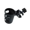 Black Plastic Stroller Cup Holder for Bottles and Cups view 1