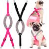 Saintrygo Dog Diaper Suspenders for Female and Male Dogs, 2-Pack, Black and Pink, Size L view 1
