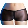 Zaldita Women's Sheer Glossy Nylon Boyshorts, Black, One Size view 1