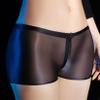 Zaldita Women's Sheer Glossy Nylon Boyshorts, Black, One Size view 2