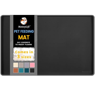 MateeyLife Cat and Dog Bowl Mat for Large Dog Bowls