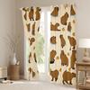 Kawaii Capybara Curtains, Cute Cartoon Bedroom Curtains, Brown Capybaras, 2 Panels, 46W x 54L in view 3