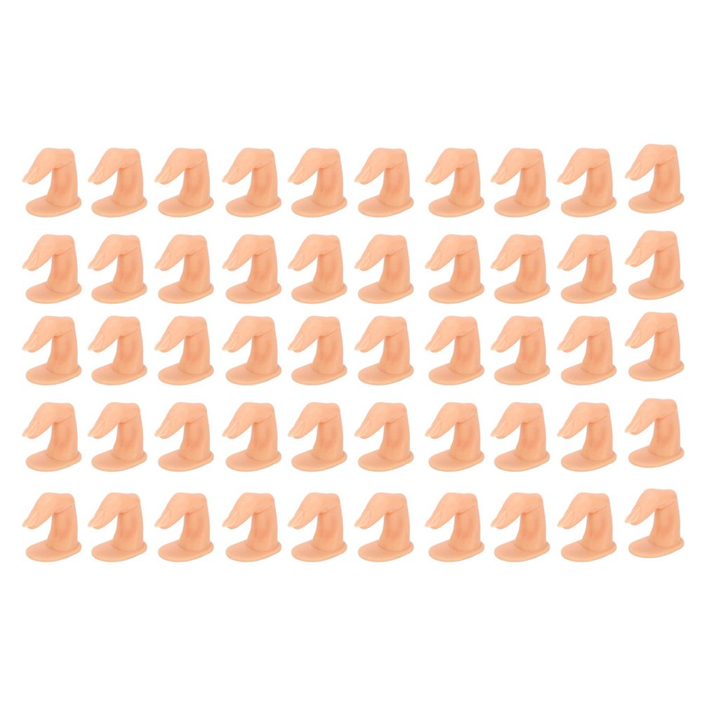 Glomora Nail Art Training Fingers Set with 50 Artificial Fingers for Practice and Display
