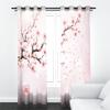 AKATIE Japanese Cherry Blossom Curtains for Kids' Room, 3D Printed Pink Floral Blackout Curtains, Noise-Reducing, Grommet Top, 2-Pack view 2
