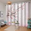 AKATIE Japanese Cherry Blossom Curtains for Kids' Room, 3D Printed Pink Floral Blackout Curtains, Noise-Reducing, Grommet Top, 2-Pack view 3