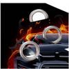 AKATIE Sports Car Racing Car Polyester Curtains with Silver Eyelets, 2-Piece Set, Burning Car 3D Print Blackout Curtains for Living Room and Bedroom (234 x 137 cm) view 4