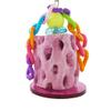 Ailan Colorful Parrot Toy with Hook for Chewing and Beak Grinding, Molar Stone, ABS Chew Toy, String Bird, Promotes Beak Health view 2