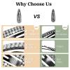 KANPRINCESS Rhinestone Hair Clips, 2-Pack, 2.4 in, Black view 3