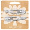 KANPRINCESS 2-Pack 6.1 cm Silver-Tone Rhinestone Hair Clips view 1