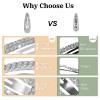 KANPRINCESS 2-Pack 6.1 cm Silver-Tone Rhinestone Hair Clips view 3