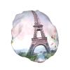 Women's Shower Cap with Paris Eiffel Tower and Floral Print view 2