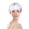 Women's Shower Cap with Paris Eiffel Tower and Floral Print view 3
