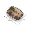 Square Pill Organizer with Green Leaf Print view 3