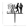 Mr & Mr Cake Topper for Men, Anniversary, Moon and Stars, Happy Birthday, Love Is Love, Black Acrylic view 2