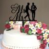 Mr & Mr Cake Topper for Men, Anniversary, Moon and Stars, Happy Birthday, Love Is Love, Black Acrylic view 4