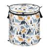 Foldable Dinosaur-Print Storage Basket for Toys, Office, Bathroom, and Linens view 1