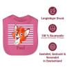 Baby Bib – Cute Fox – Personalized Fox Motif – Pink view 4