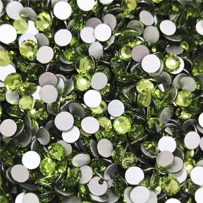 SS3–SS20 Green Non-Hotfix Rhinestone Crystals, Super Bright Glass Rhinestones for DIY Nail Art, Light Emerald SS16, 1,440 Pieces