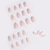 Medium Square French Tip Press-On Nails with Glittering Silver Edge, 24 Pieces view 3