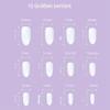 Medium Square French Tip Press-On Nails with Glittering Silver Edge, 24 Pieces view 4
