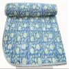 Aashita Creations Handmade Kantha Cotton Baby Quilt, Floral Print _1038 view 1