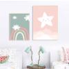 KEBIA Cartoon Rainbow Nursery Quote Poster, Wall Art, Canvas Print, Children's Artwork, Kids' Decor, Picture, Nursery Bedroom Decoration, 70 x 100 x 3 cm, Frameless view 3