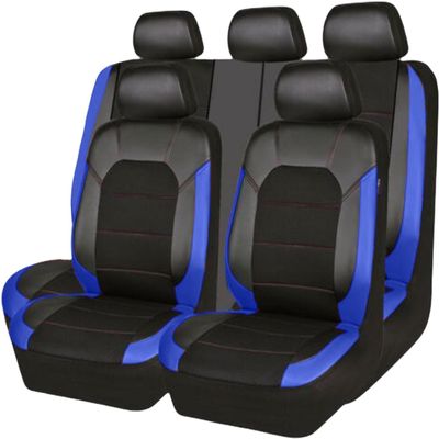 VOIV 9-Piece Car Seat Cover Set for Ford Kuga MK2, 2012–2019, Waterproof Leather, Dark Blue