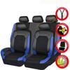 VOIV 9-Piece Car Seat Cover Set for Ford Kuga MK2, 2012–2019, Waterproof Leather, Dark Blue view 4