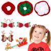 6-Piece Christmas Hair Clips and Velvet Scrunchies Set view 1