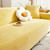 Stretch Chenille Sofa Cover for 3-Seat Couch, Beige, L (160–200 cm) view 1