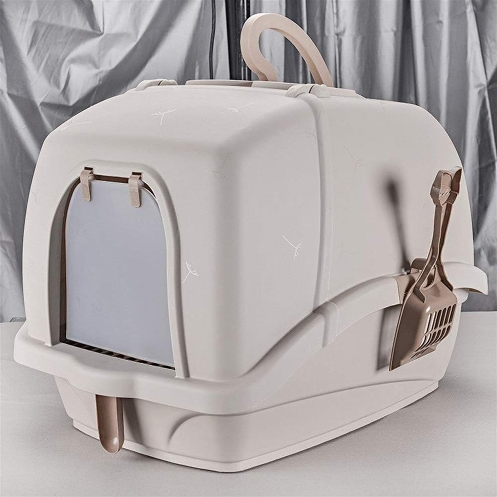 DLUXCA Hooded Cat Litter Box with Rear Cover