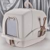 DLUXCA Hooded Cat Litter Box with Rear Cover view 1