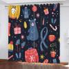 GIOVIA 3D Christmas Blackout Curtains, 2-Piece Set, 150 x 166 cm view 1