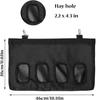 Rabbit Hay Feeder Bag with 4 Windows, Black view 3