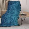 Green Curve-Texture Fleece Throw Blanket, 50 x 60 in view 3
