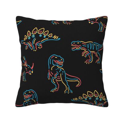 Dinosaurs5 Dinosaur Fall Pillow Cover, Linen Farmhouse Decor