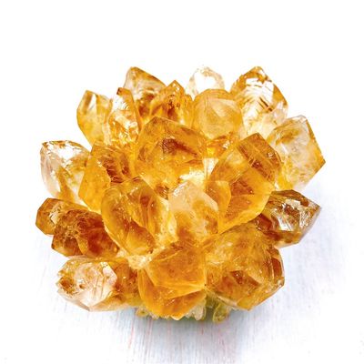 HXSCOO Natural Citrine Quartz Stone Crystal Cluster