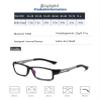 Eyglajdd TR90 Reading Glasses for Women and Men, 2-Pack, Blue-Light-Blocking, Gray-Red, +1.50 view 2