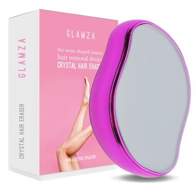 Glamza Crystal Hair Eraser Stone | Fast Effective Magic Crystal Hair Remover (Black)